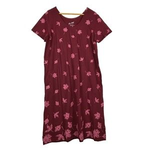 NWOT M Mac Vermont Country Store Cotton Knit Midi Shift Dress Sz L Breathable